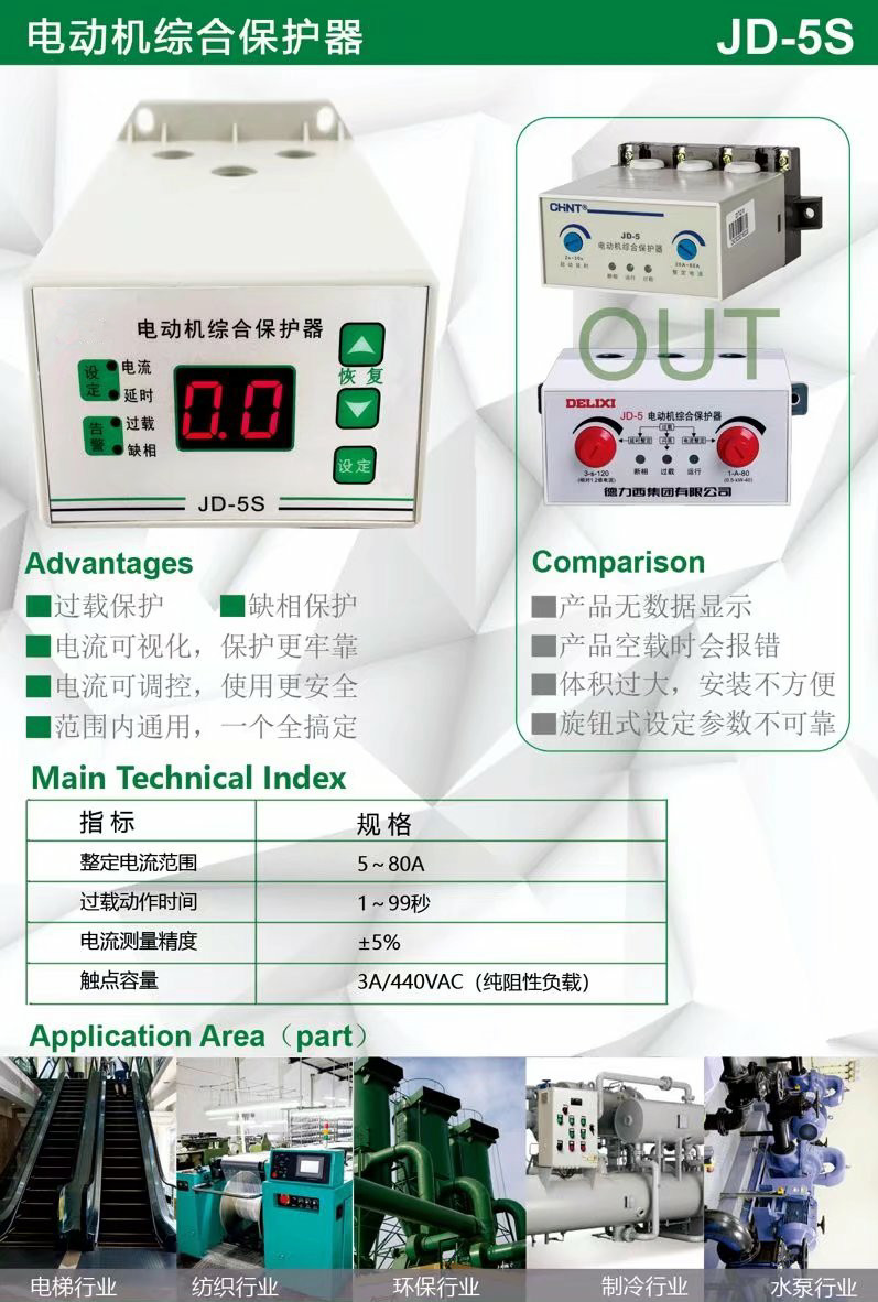 電動機(jī)綜合保護(hù)器功能參數(shù)